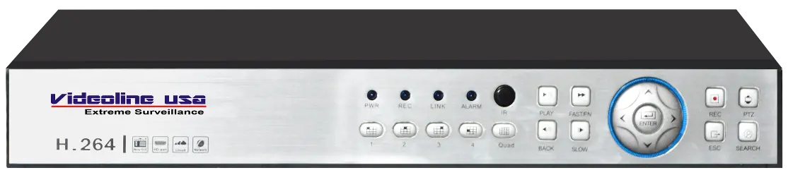 4 Channel 1U Standalone Trio DVR VS7404-HCD