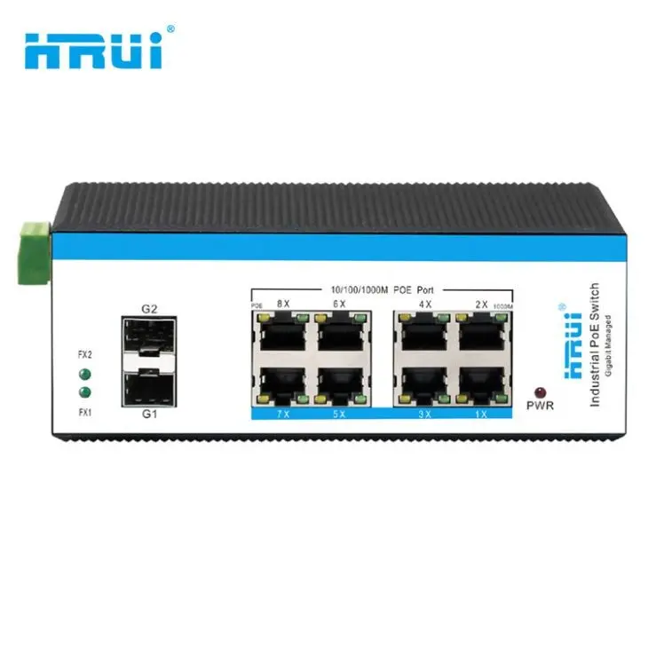 HRUI 10 Ports Management Industrial Ethernet Switch