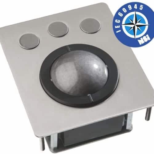 IEC60945 Marine IP68 Panel Mount Trackballs TSX50-M