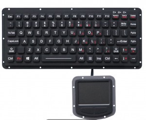 Silicone Rubber Industrial Keyboard K-TEK-M270-FN-MS-BL-NV-151B+M73TP