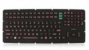 Silicone rubber rugged Keyboard K-tek-m275TP-FN-BL-NV-151B-FDT